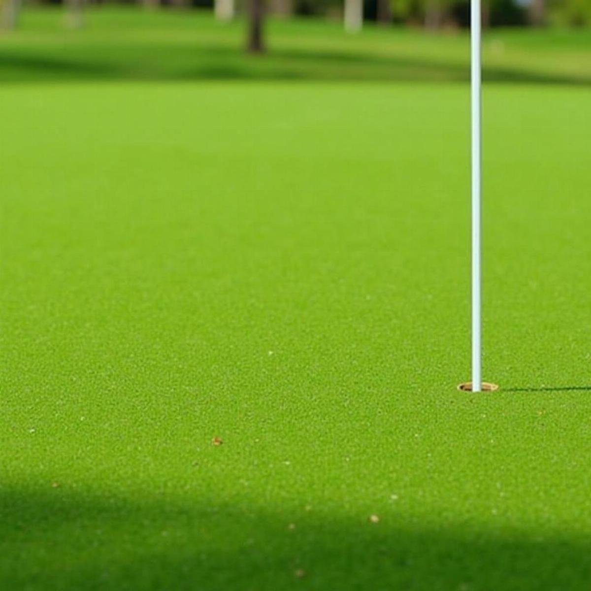 Well-Maintained Green At David L. Baker Golf Course