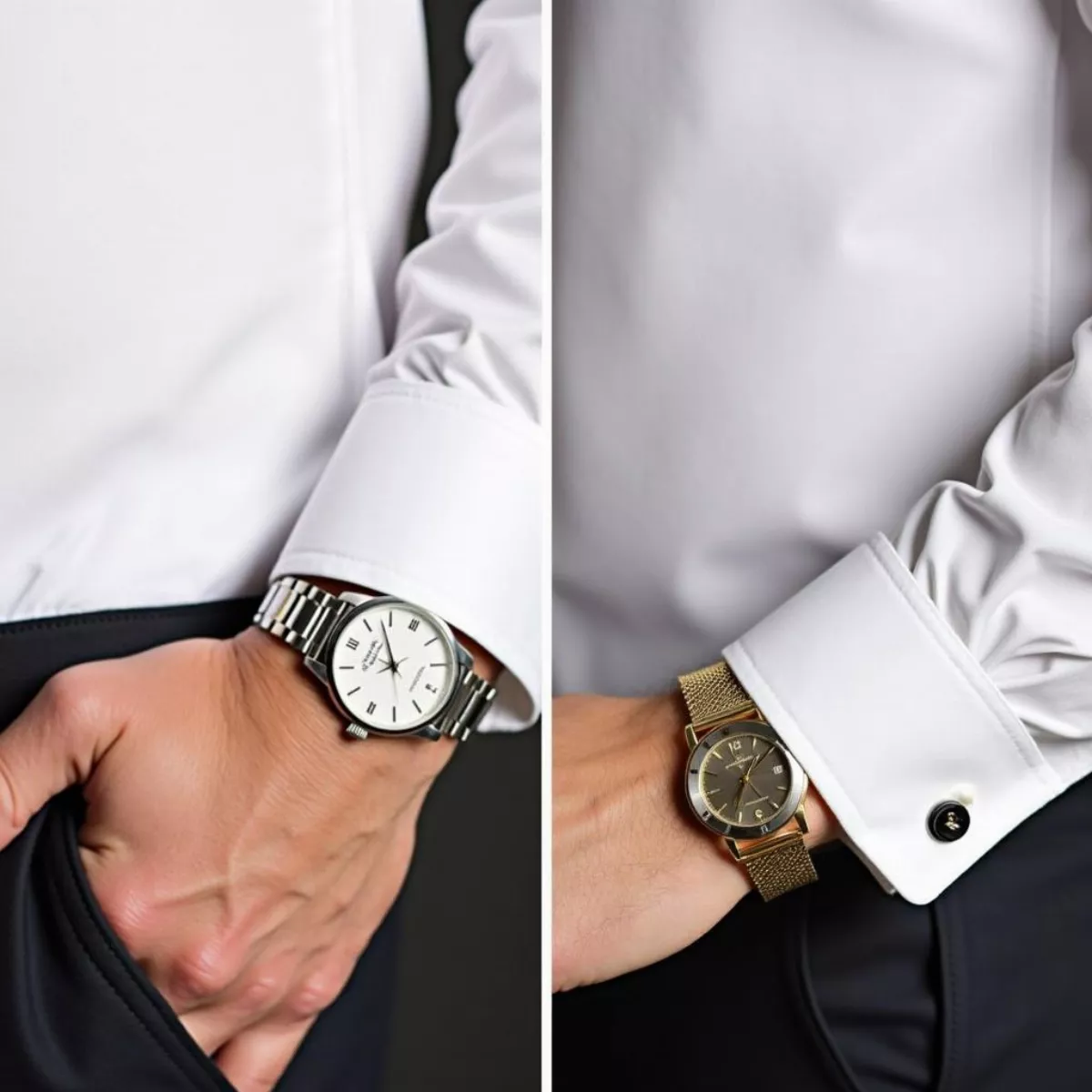 Different Cuff Styles With Watches