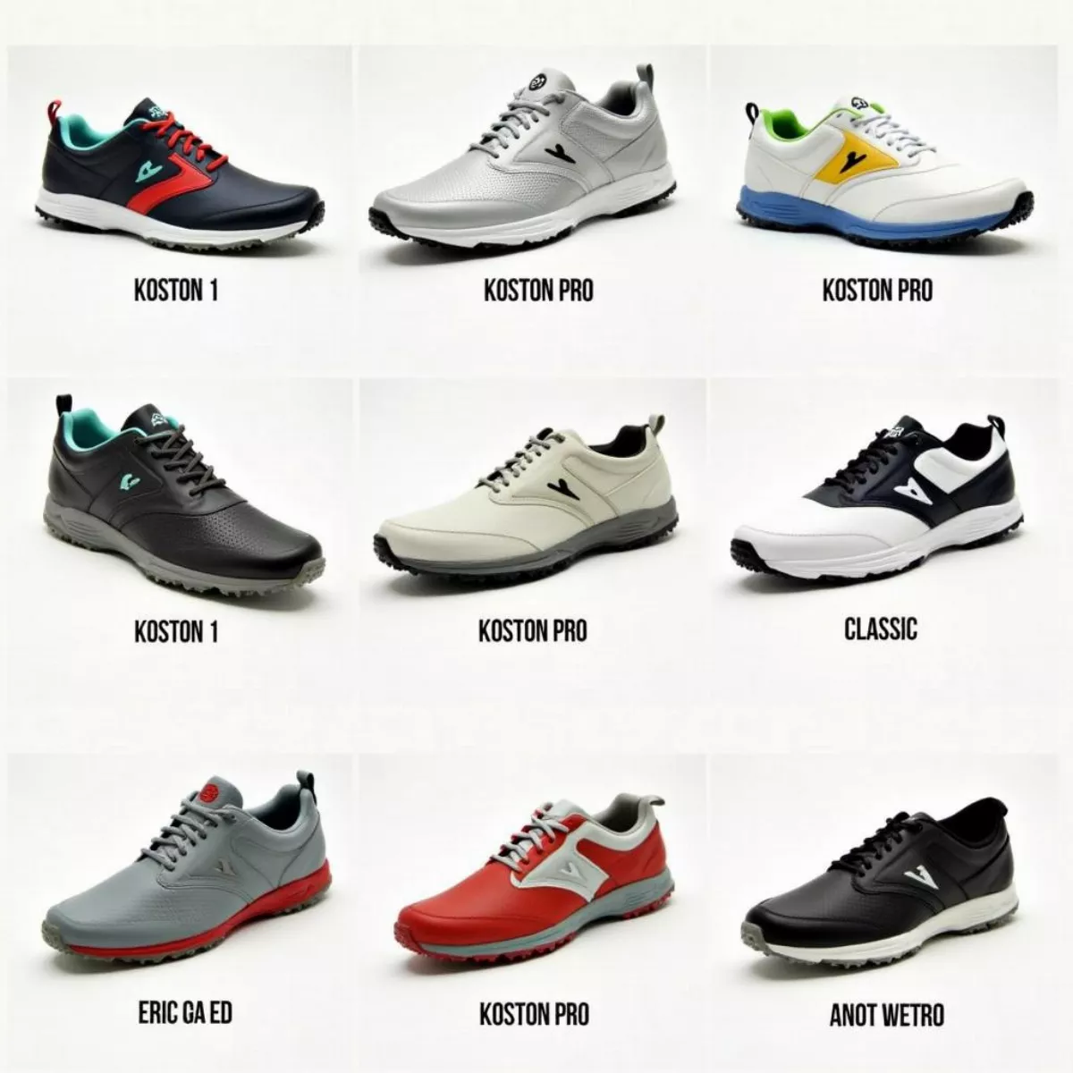 Various Eric Koston Golf Shoe Models