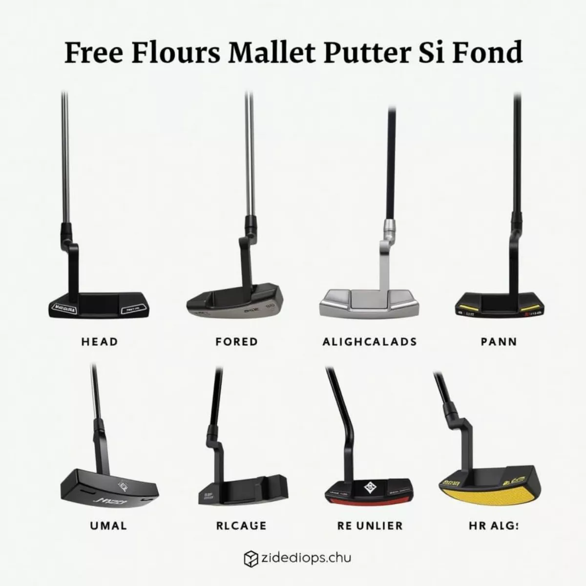 Various Mallet Putter Designs