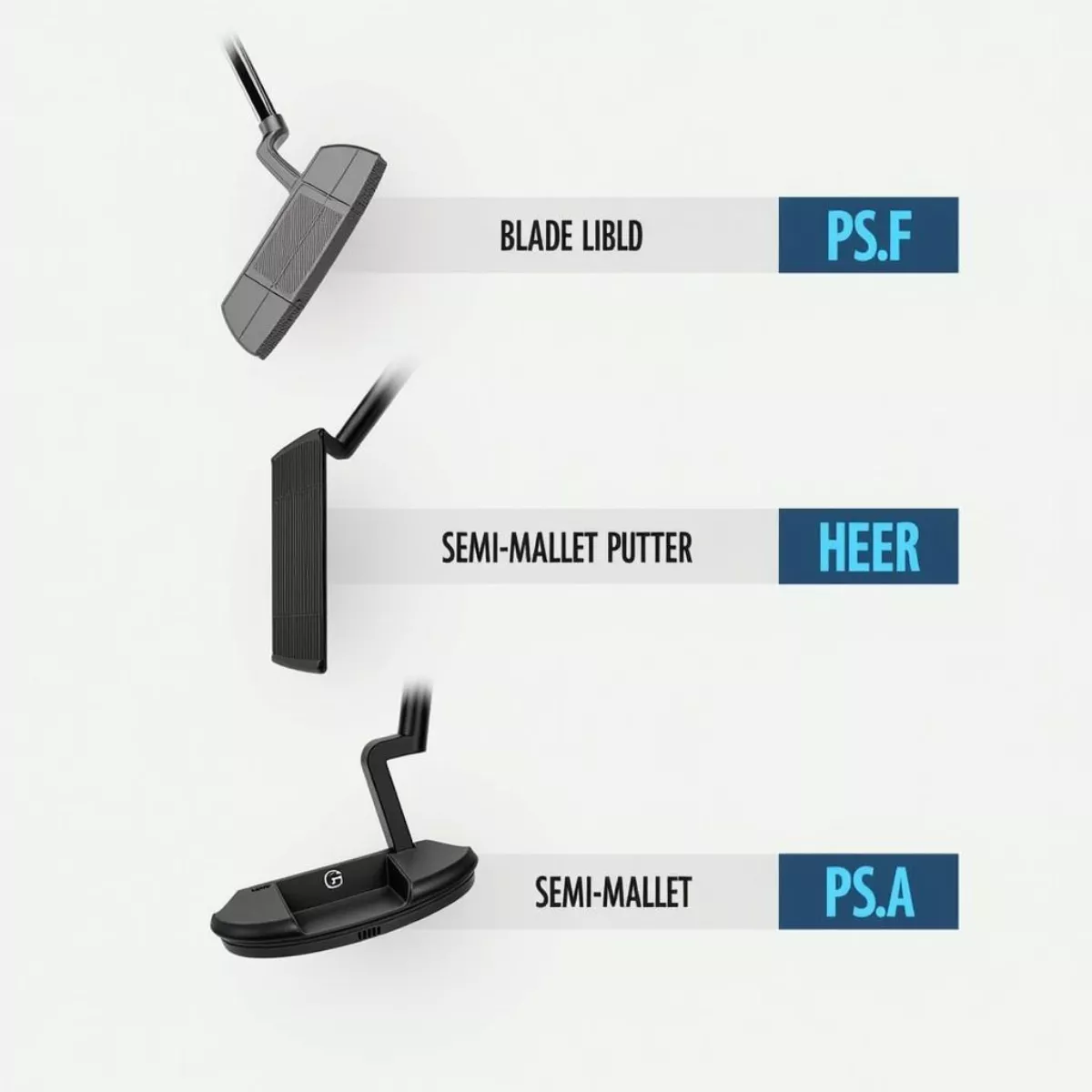 Different Putter Head Shapes