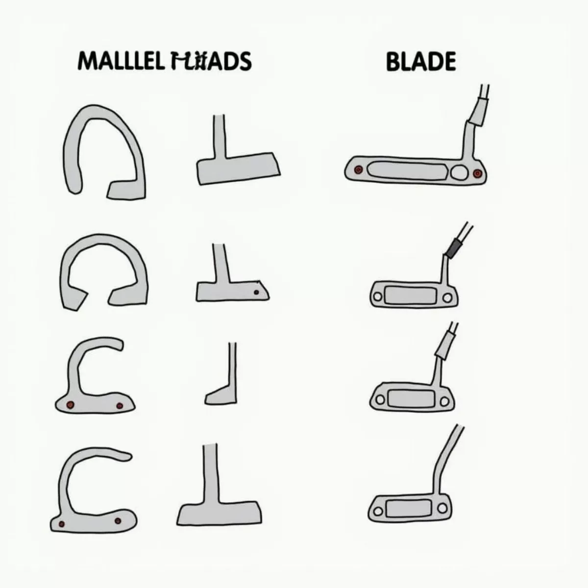 Different Putter Head Types