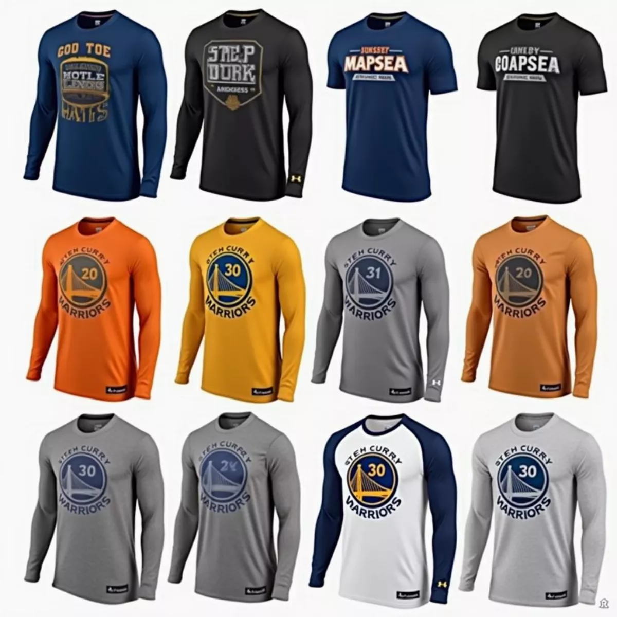 Different Styles Of Steph Curry Under Armour Shirts