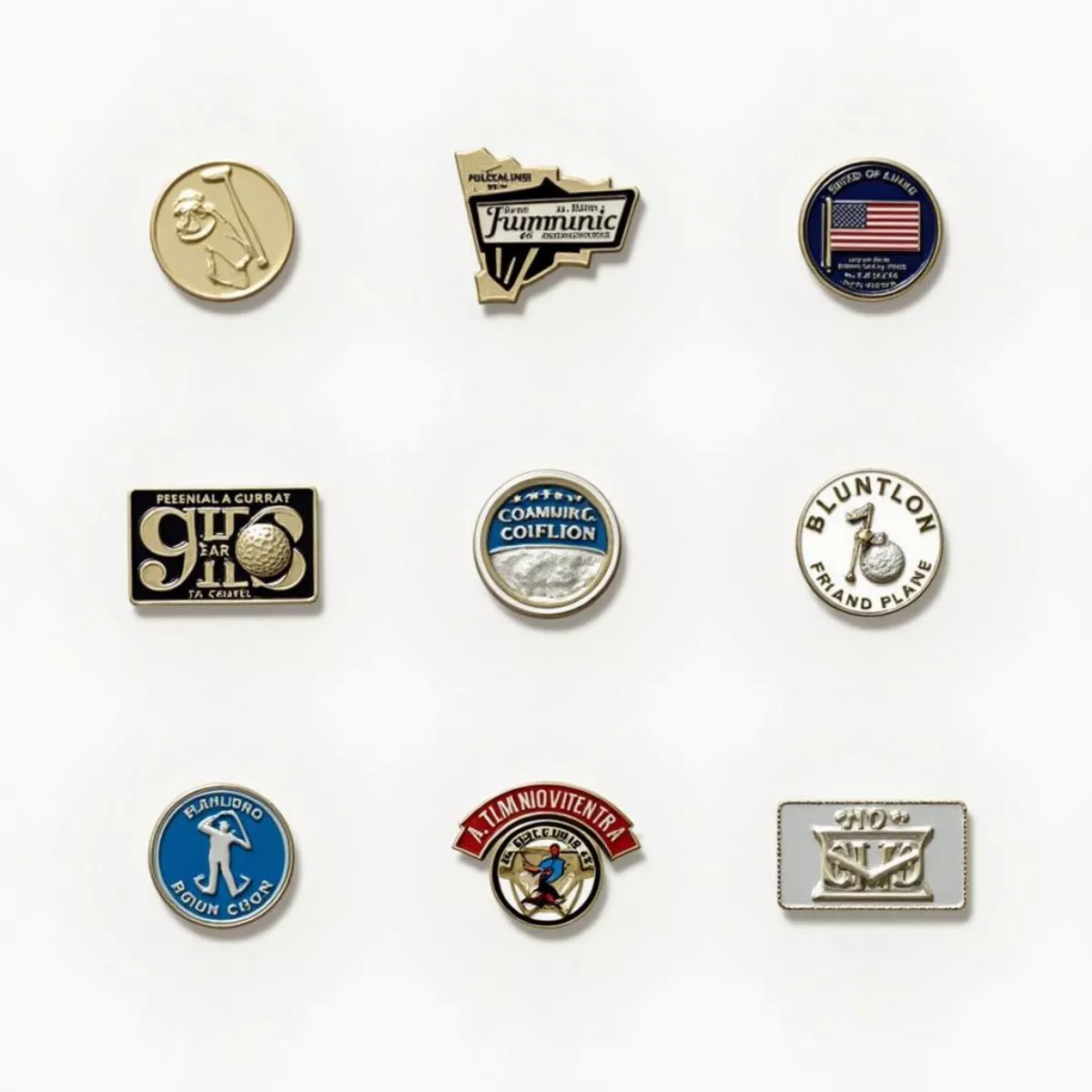 Various Golf Ball Markers