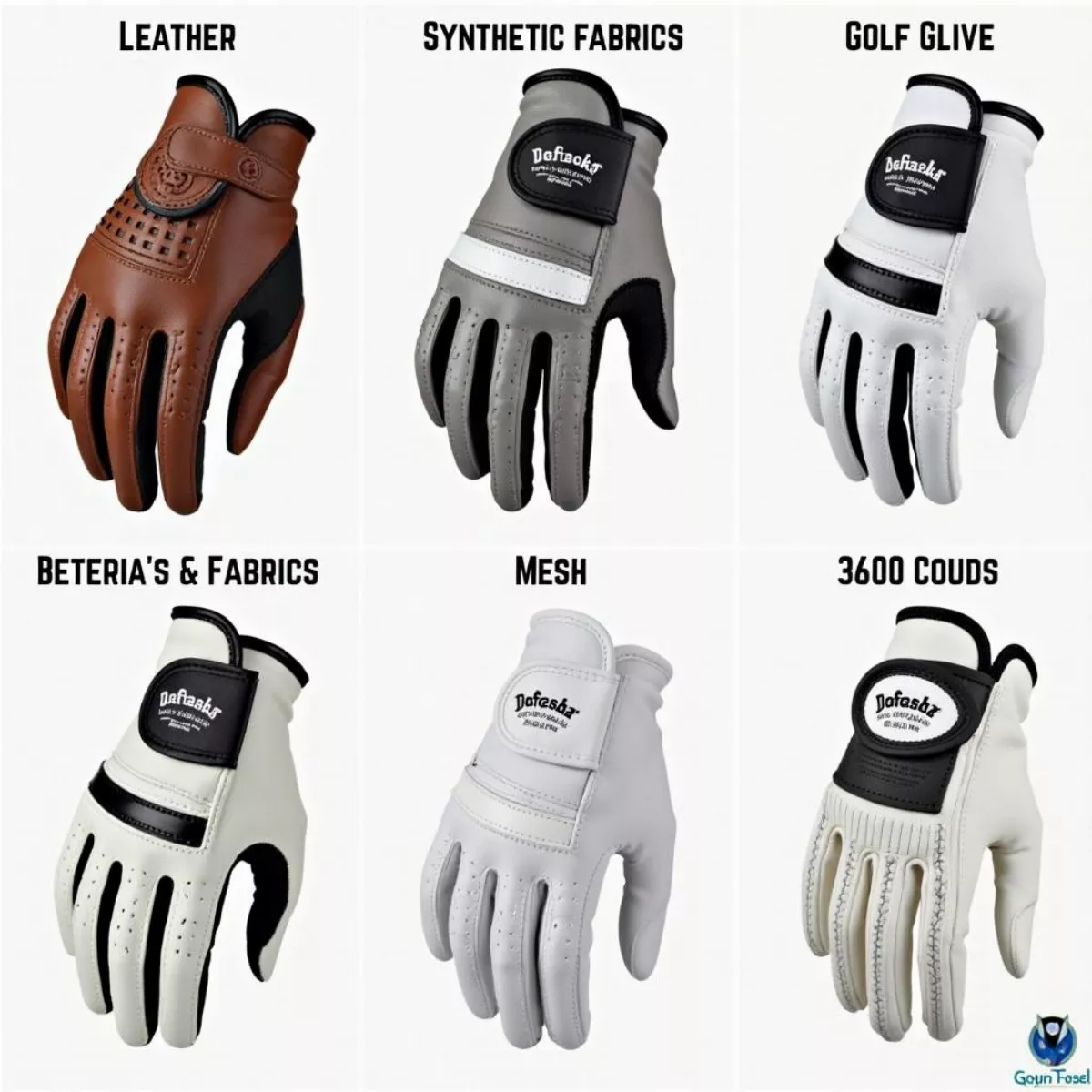 Various Golf Glove Styles And Materials