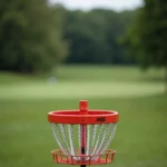 Disc Golf Basket On A Course