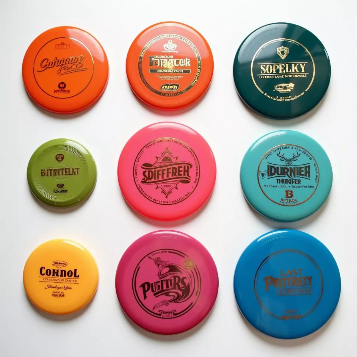 Variety Of Disc Golf Discs