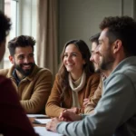 People from Diverse Backgrounds Communicating