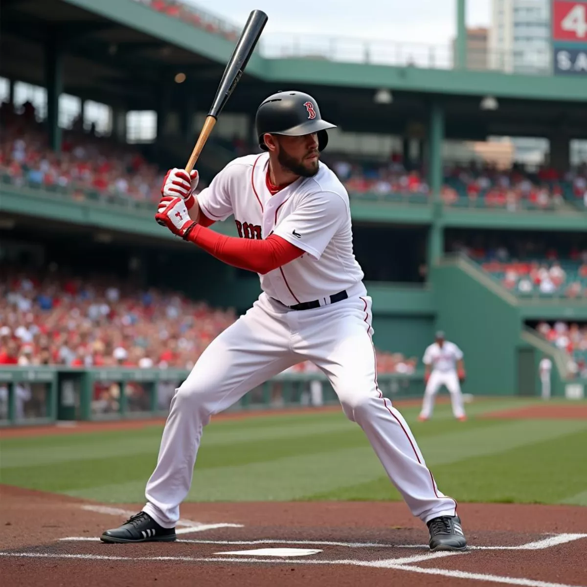 Dustin Pedroia Batting At Fenway Park