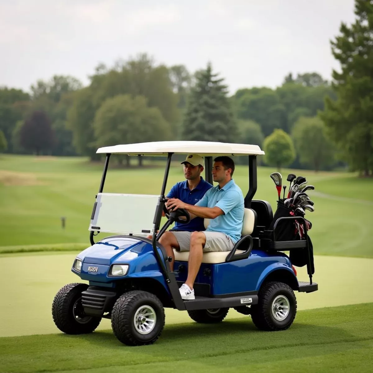 Ezgo Txt Golf Cart On Golf Course