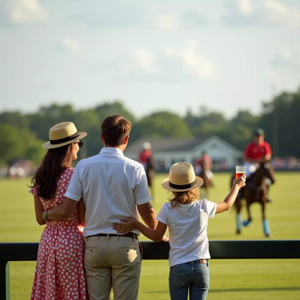 Family at a Polo Match