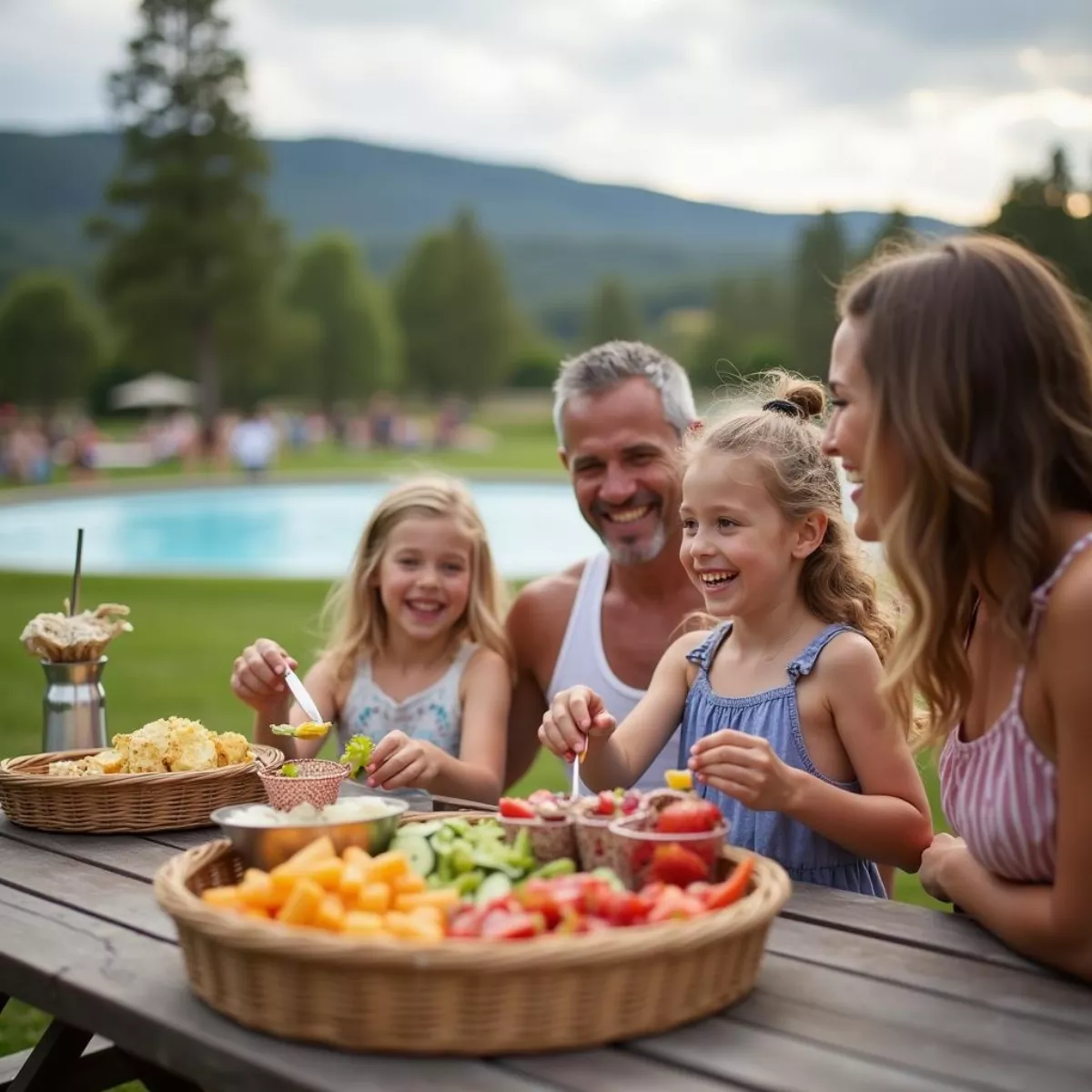 Family Picnic At Country Club Village