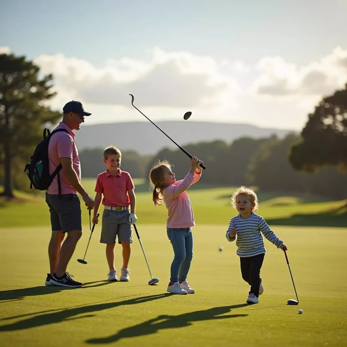 Family enjoying golf at Gleneagles