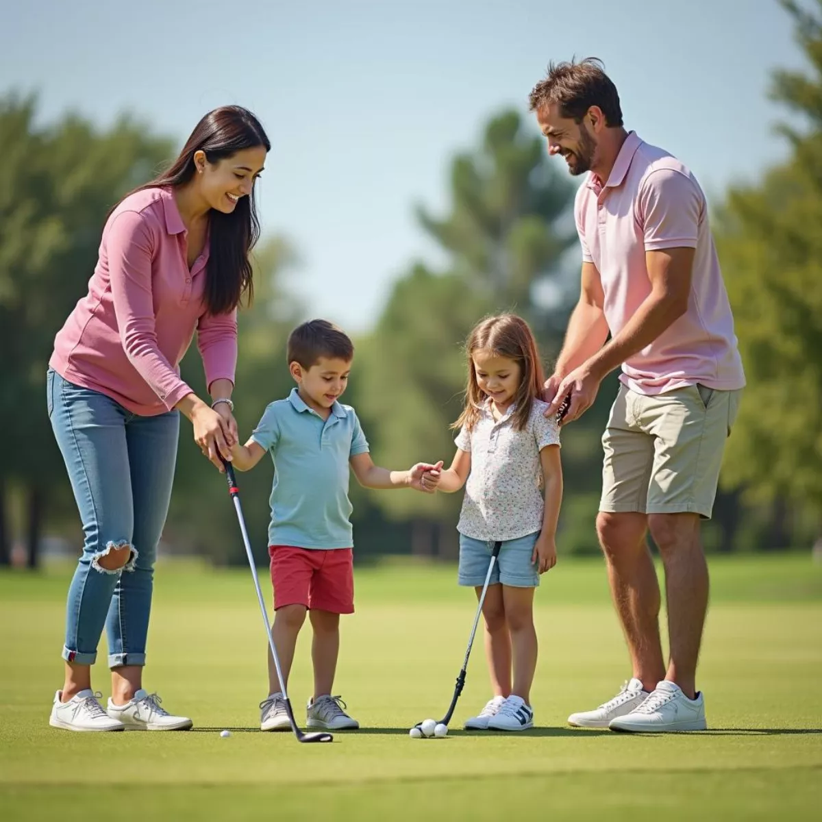 Family Golfing