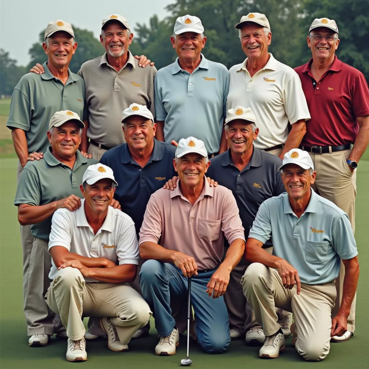 Group Photo Of Well-Known Pga Tour Caddies 