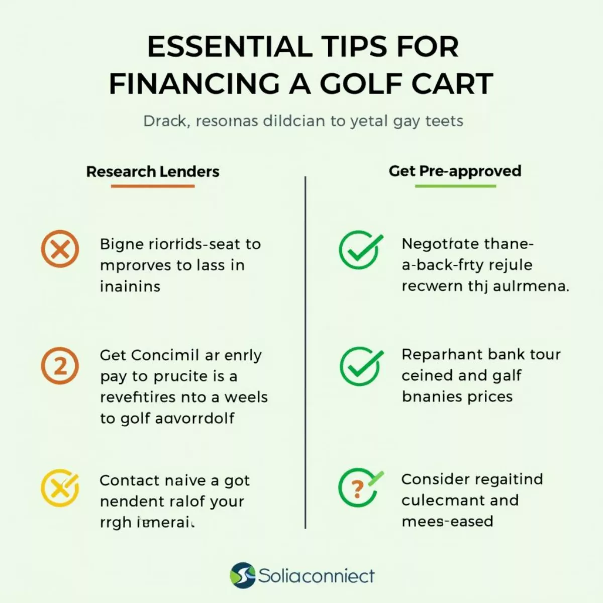 Golf Cart Financing Tips Checklist