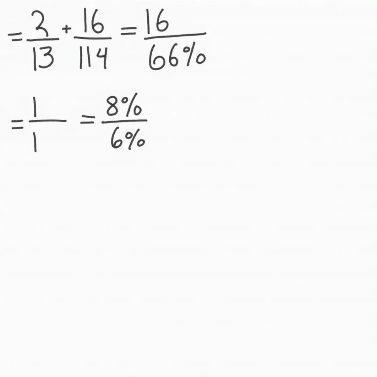 Fraction To Percentage Conversion Table