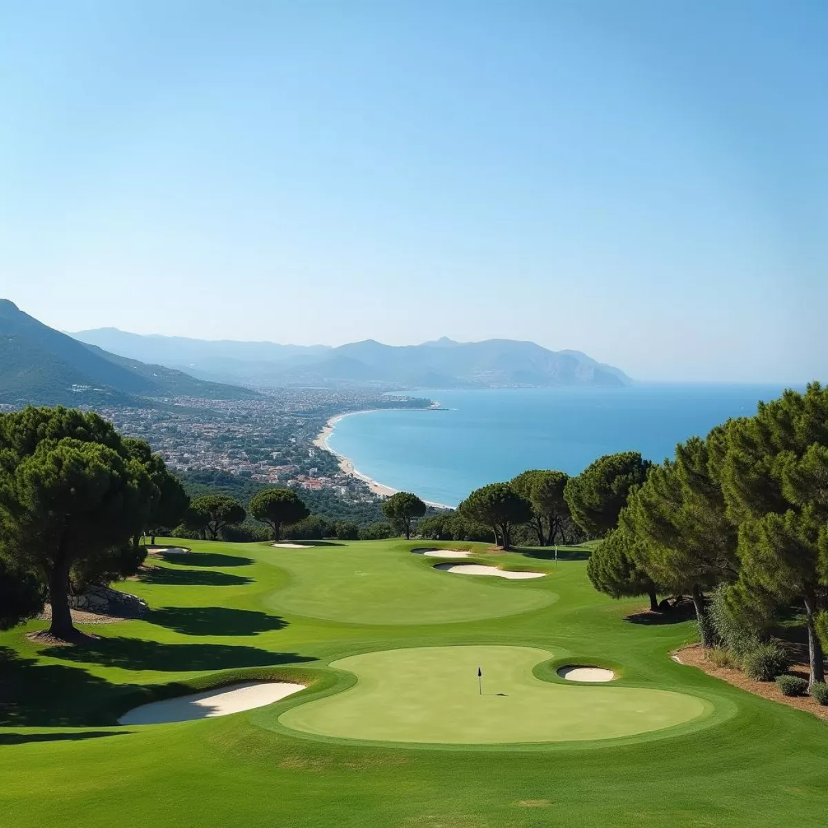 Golf Course Overlooking The French Riviera