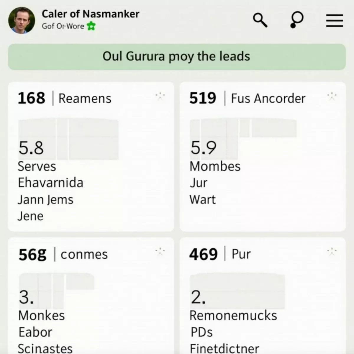 Golf App Showing Strokes Gained Analysis