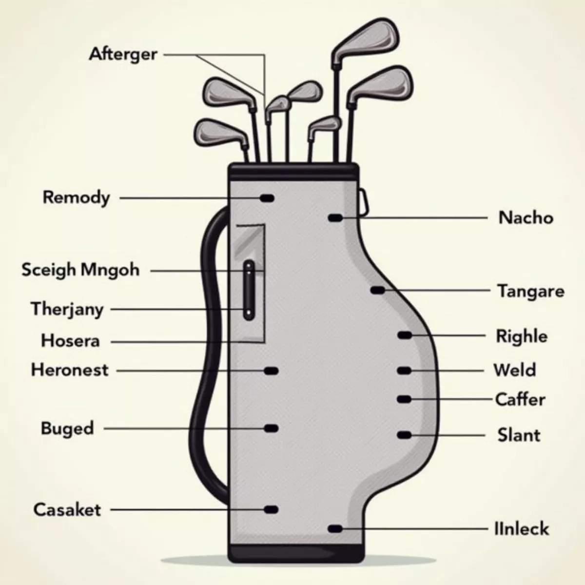 Golf Bag Organization With Clubs