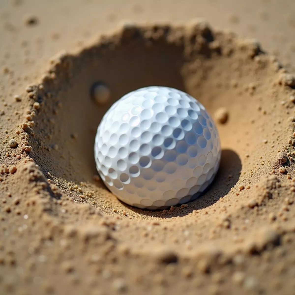 Golf Ball In Bunker