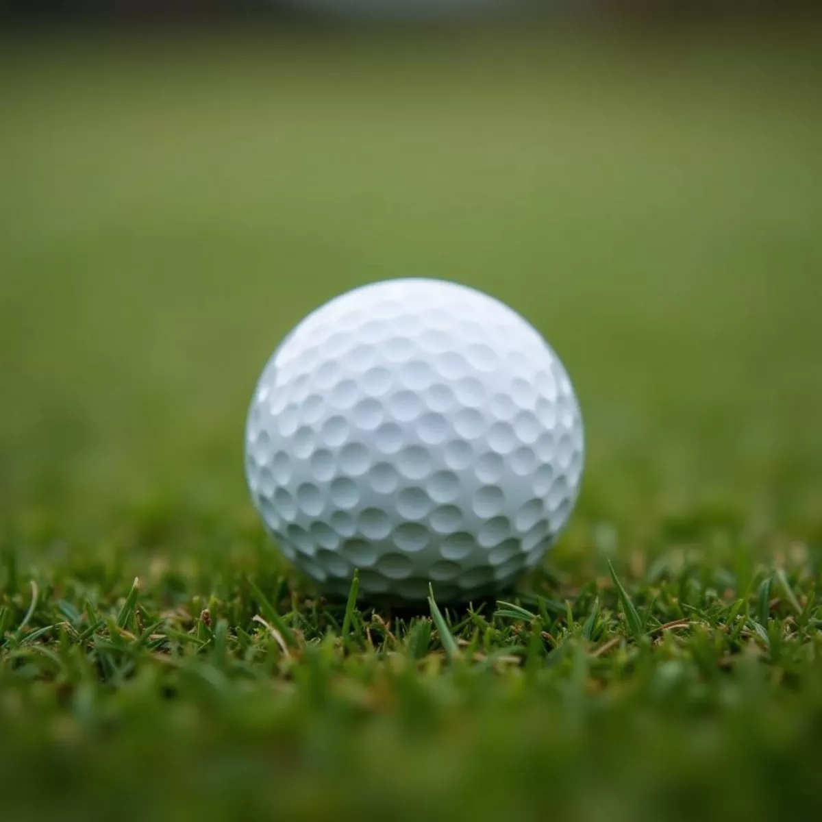 Golf Ball Resting In Rough Near Green