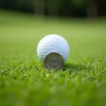 Golf Ball Marker On Green