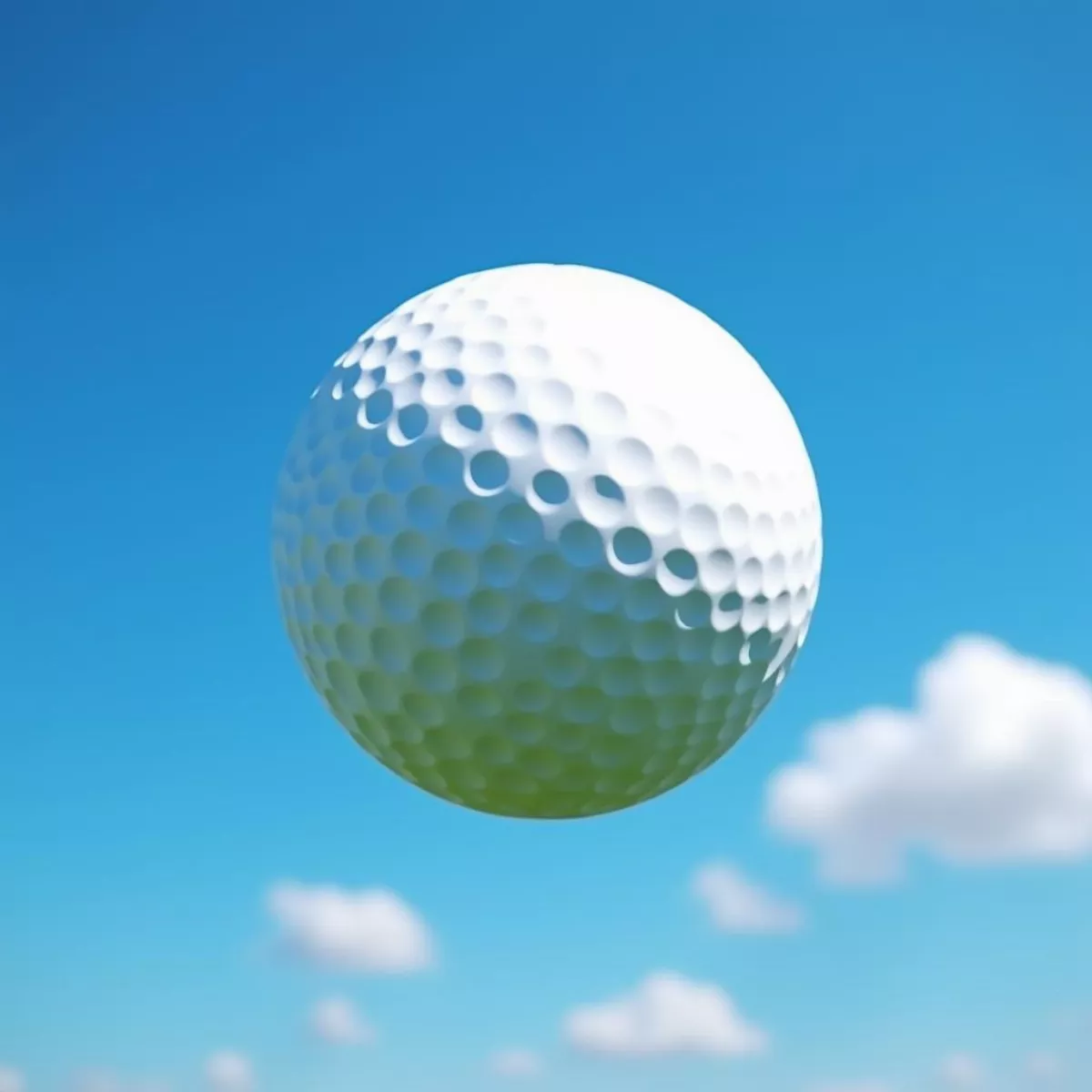 Golf Ball Soaring Through The Air