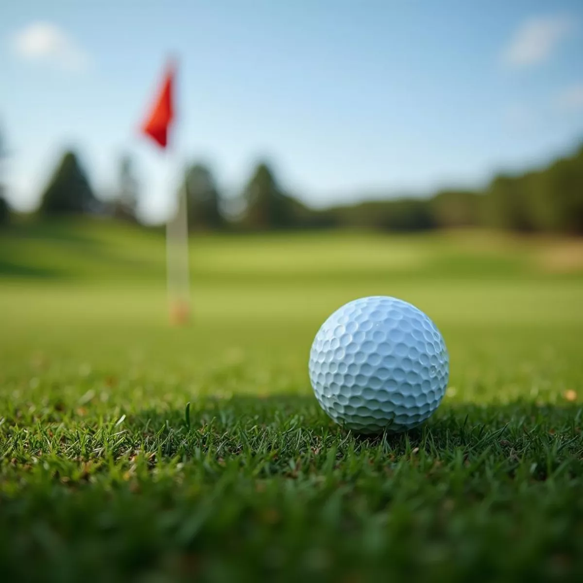 Golf Ball On Fairway