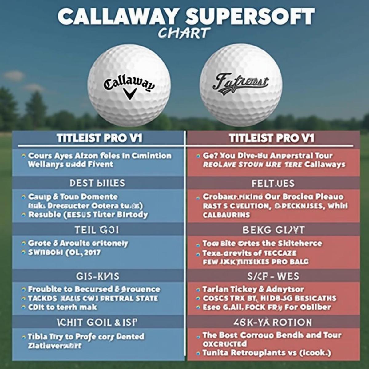 Golf Balls Comparison Chart