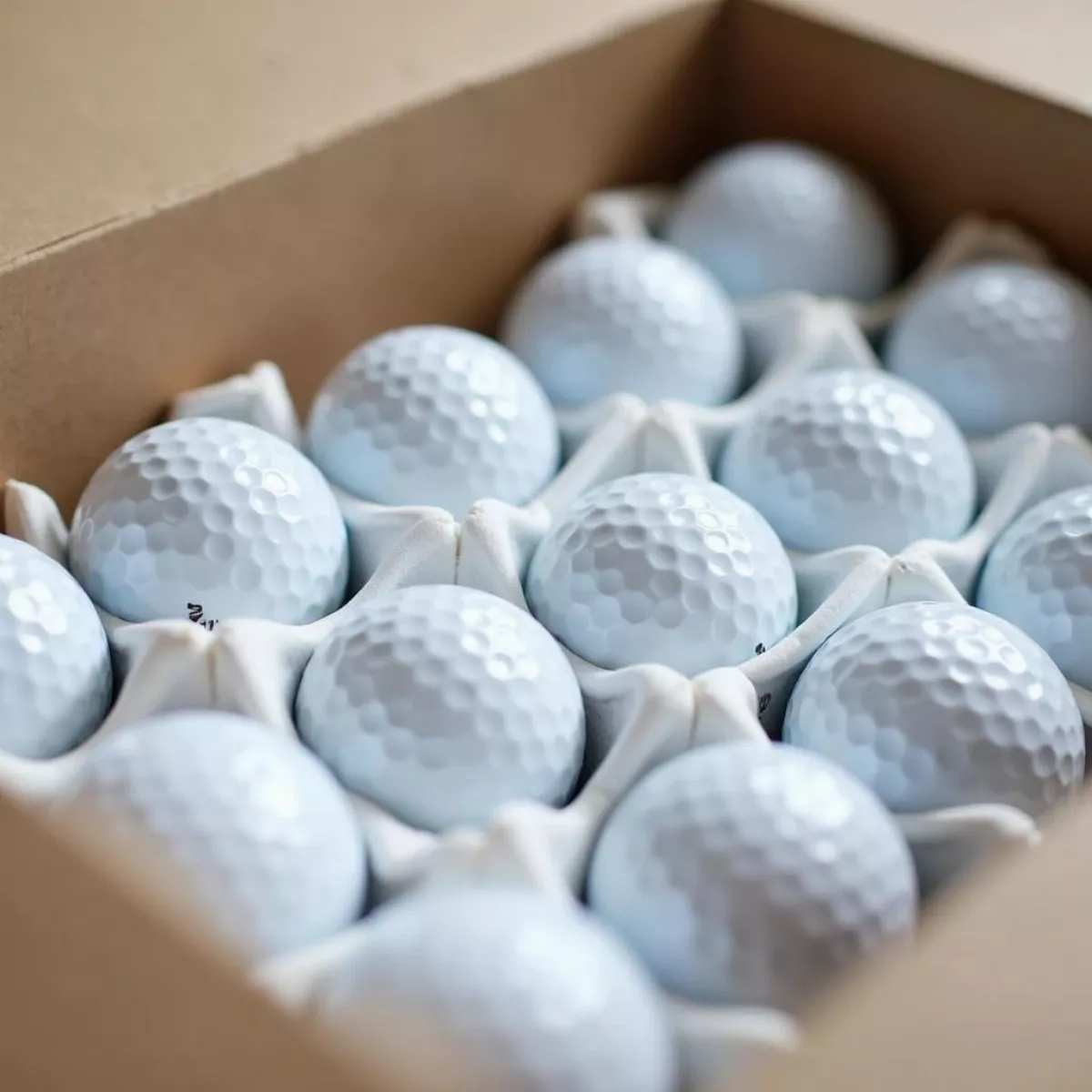 Golf Balls Stored In Box