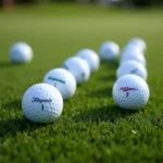 Golf Balls On Green Grass