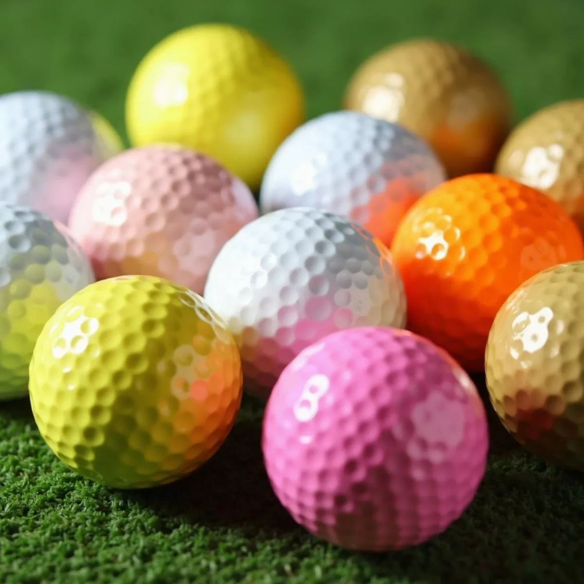 Golf Balls Of Different Colors