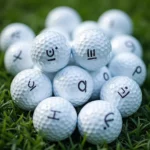 Golf Balls With Various Marks