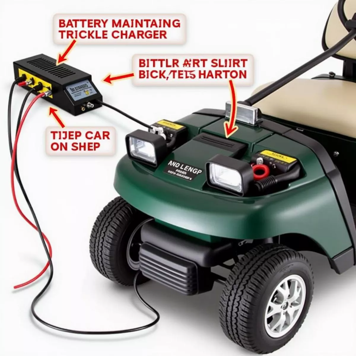 Golf Cart Battery Maintainer Connected