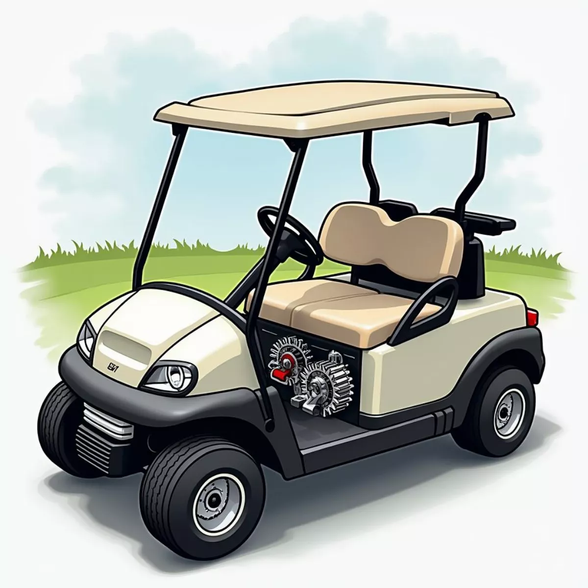 Golf Cart Gear System With Speed Gear Set