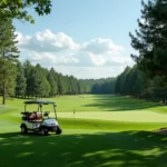 Golf cart on the course