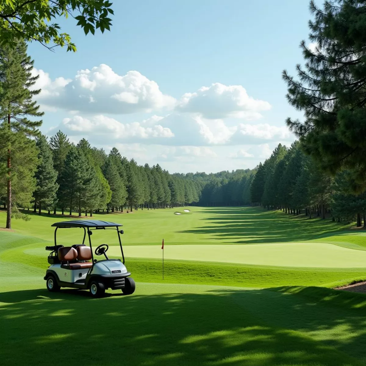 Golf Cart On The Course