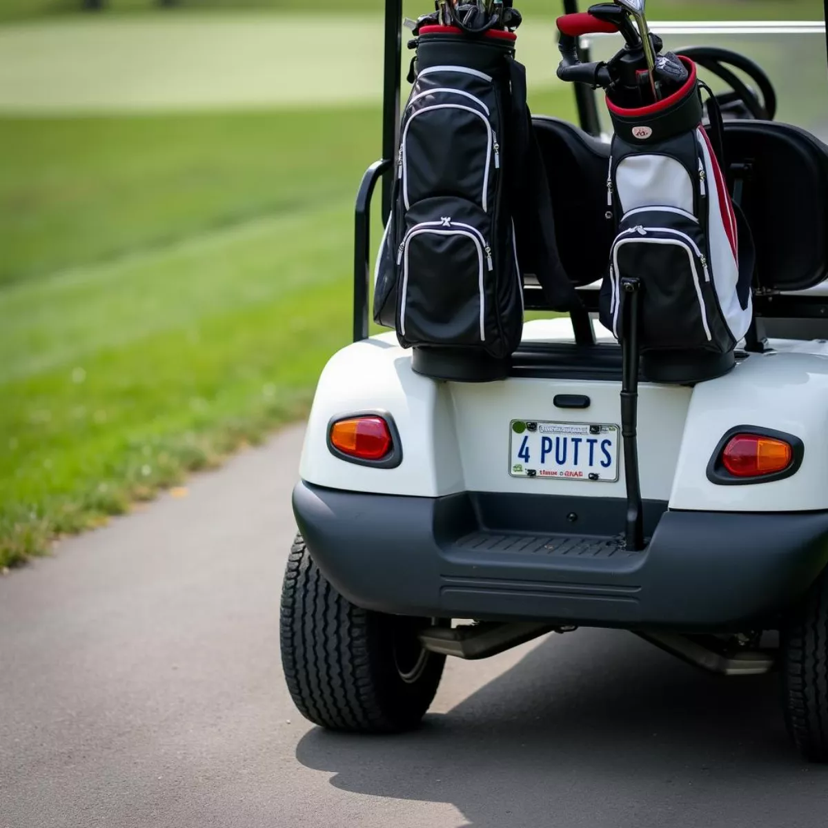 Golf Cart With Custom License Plate