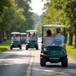 Golf Carts In A Retirement Community