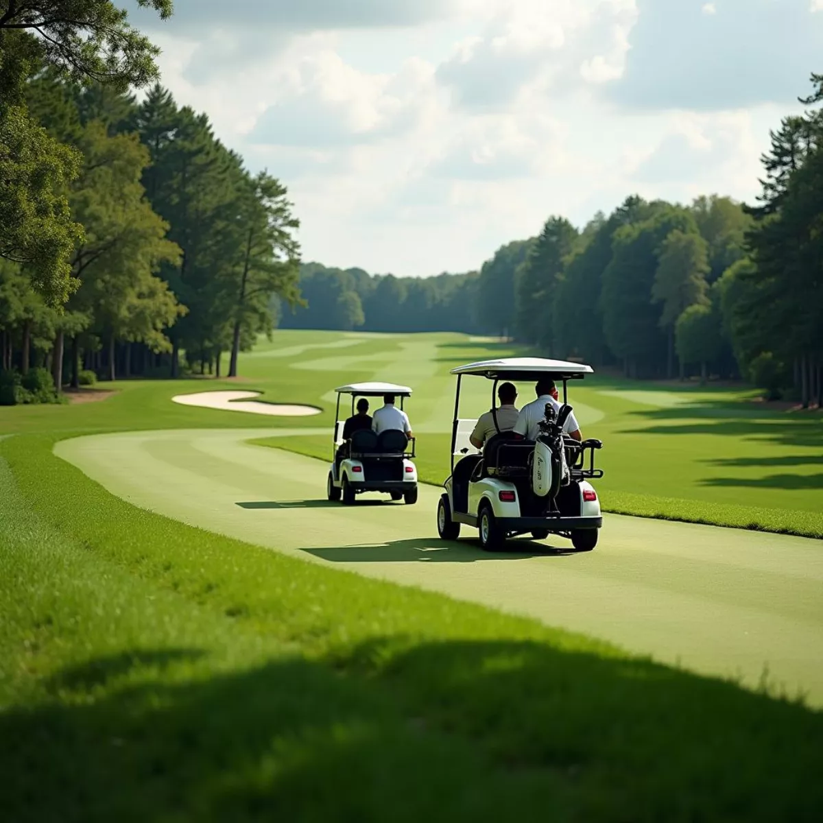 Golf Carts On Course