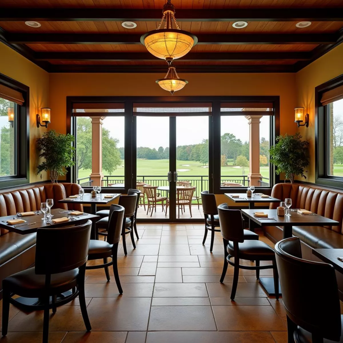 Elegant Interior Of The Golf Club Restaurant