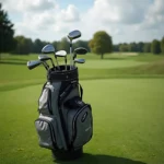 Golf Clubs on Green Grass