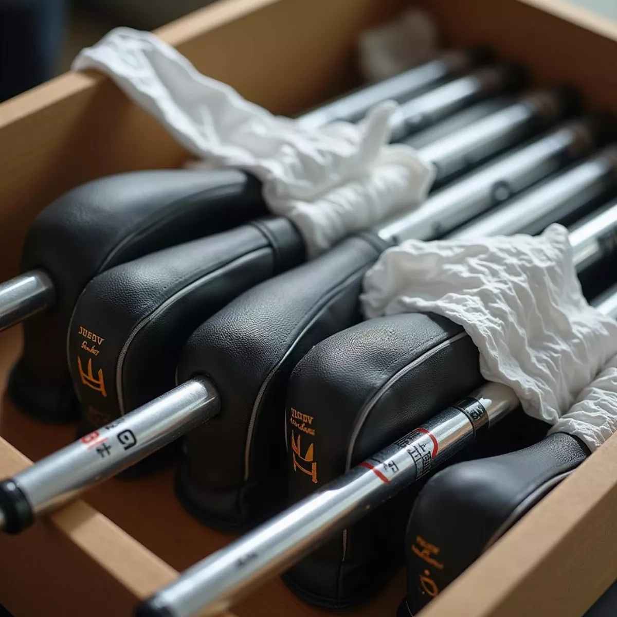 Golf Clubs Prepared For Shipping