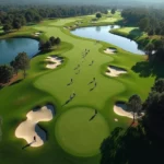 Golf course aerial view