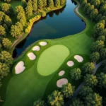 Golf course aerial view
