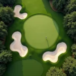 Golf course aerial view