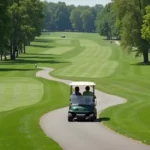 Golf Cart On A Designated Path