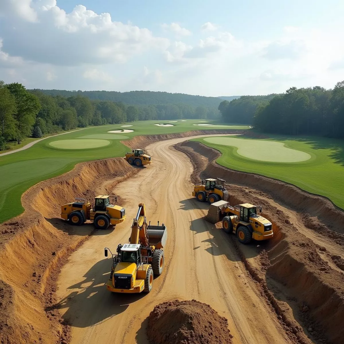 Golf Course Construction In Progress