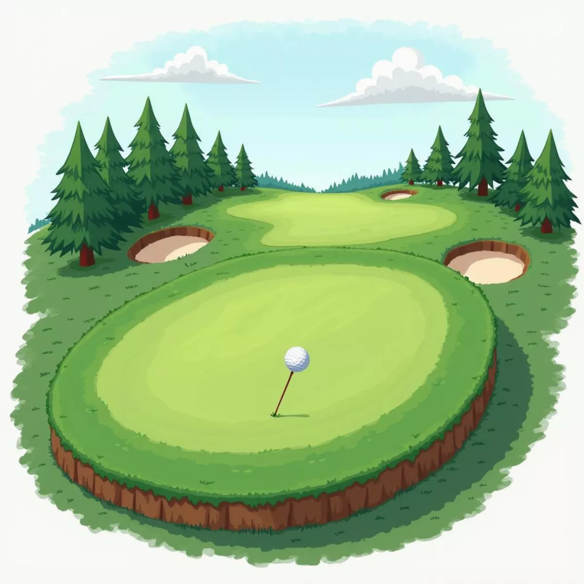 Golf Course Fairway Illustration